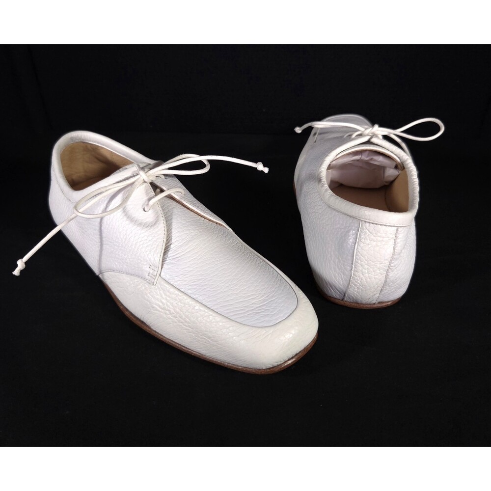 Gabriela Hearst Pebbled Leather Square Toe Derbies US 6 EU 36 Womens White $890